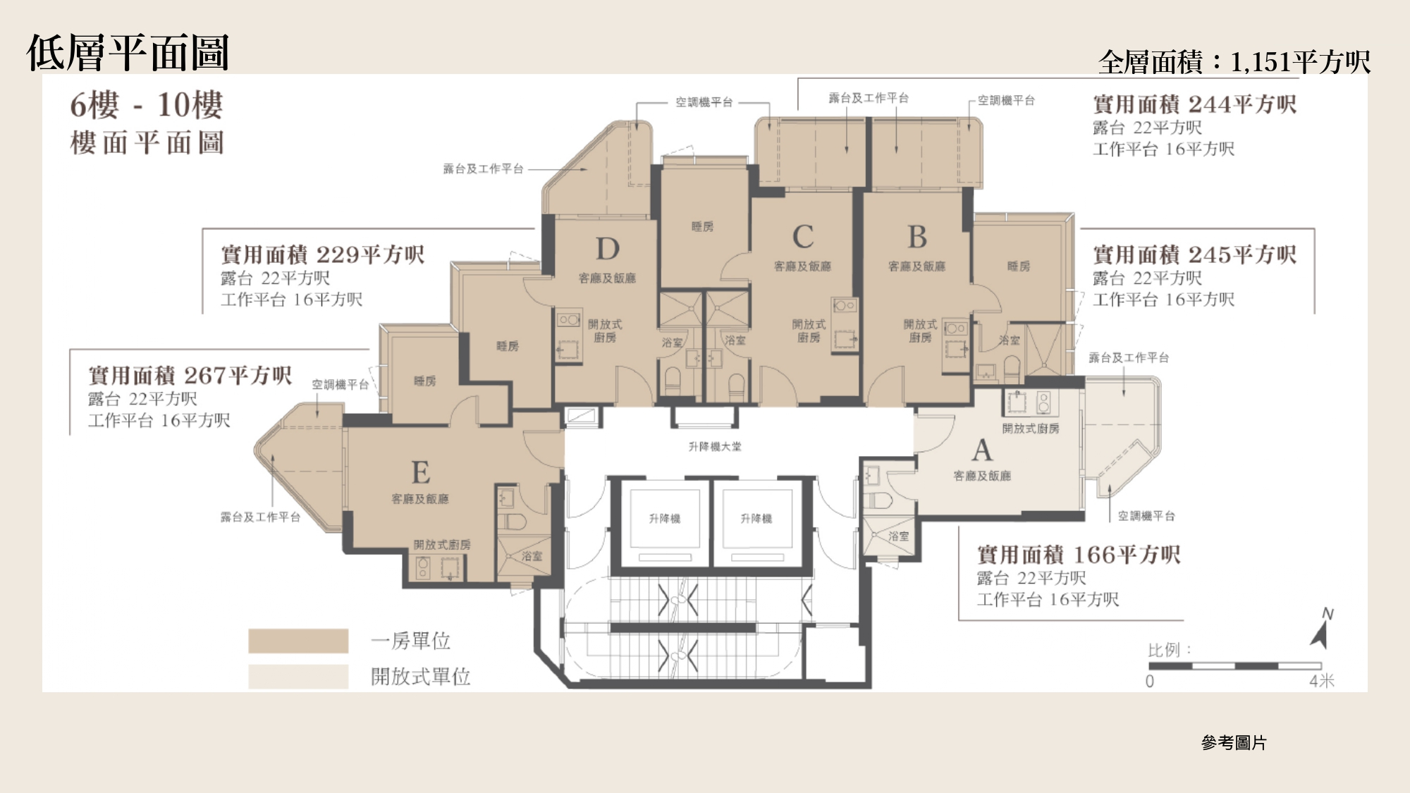 低層平面圖 (6樓 - 10樓)